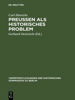 cover image of Preussen als historisches Problem